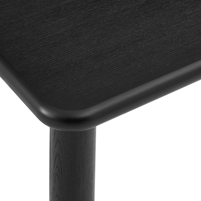 Modway Alvia 72" Rectangular Oak Wood Dining Table in Black - lifestyle view
