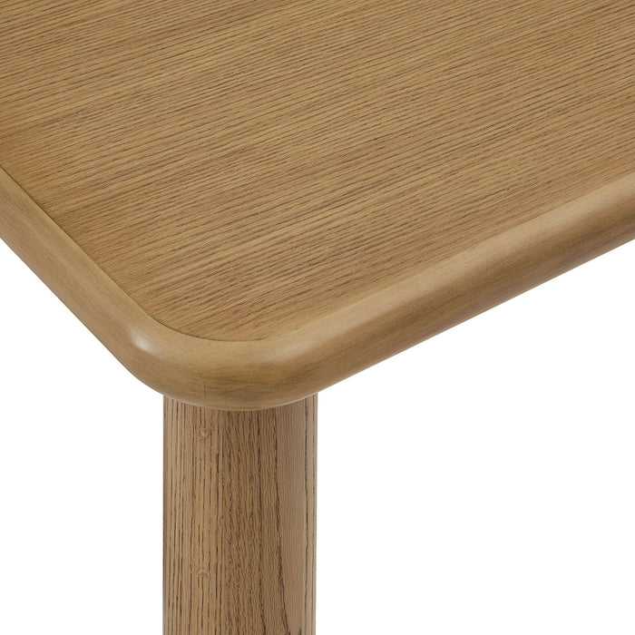 Modway Alvia 72" Rectangular Oak Wood Dining Table in Weathered Oak - lifestyle view