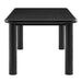 Modway Alvia 86"–105" Extendable Rectangular Oak Wood Dining Table in Black - angled view