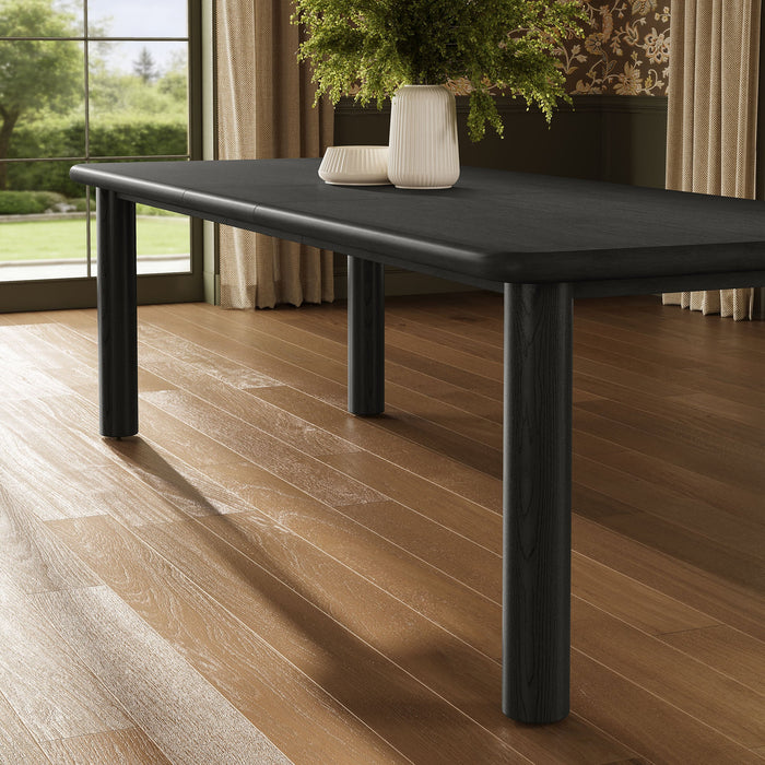 Modway Alvia 86"–105" Extendable Rectangular Oak Wood Dining Table in Black - lifestyle view 12