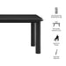 Modway Alvia 86"–105" Extendable Rectangular Oak Wood Dining Table in Black - dimensions and specifications