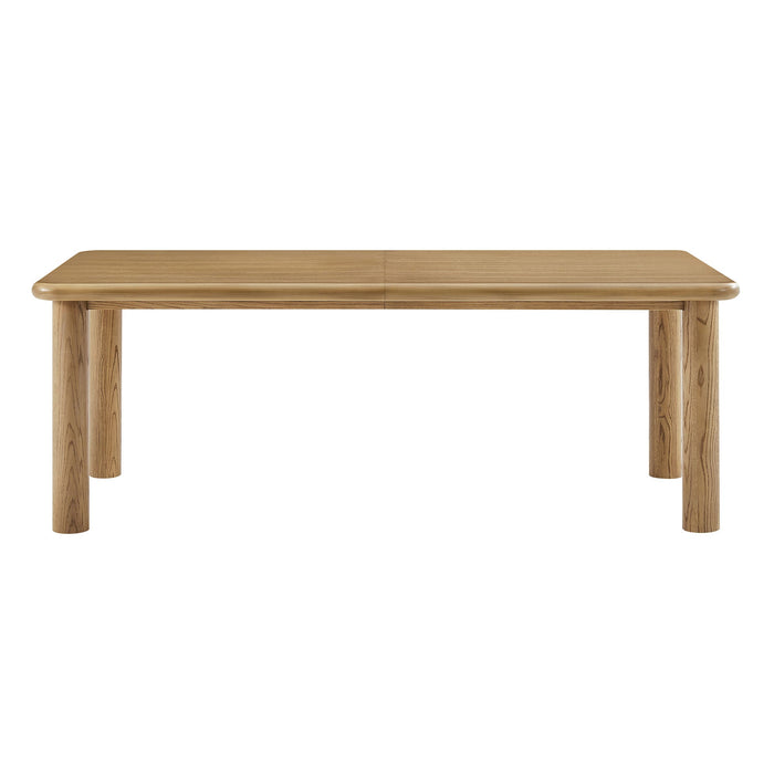 Modway Alvia 86"–105" Extendable Rectangular Oak Wood Dining Table in Weathered Oak - side view