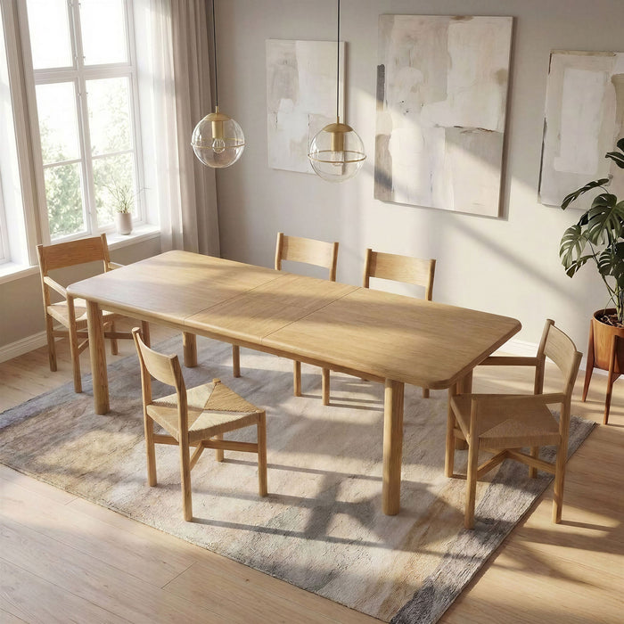 Modway Alvia 86"–105" Extendable Rectangular Oak Wood Dining Table in Weathered Oak - lifestyle view 13