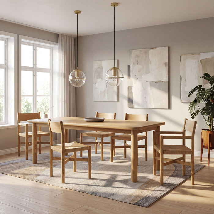 Modway Alvia 86"–105" Extendable Rectangular Oak Wood Dining Table in Weathered Oak - lifestyle view 15