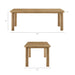 Modway Alvia 86"–105" Extendable Rectangular Oak Wood Dining Table in Weathered Oak - dimensions and specifications 18