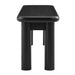 Modway Alvia 58" Oak Wood Bench in Black - angled view