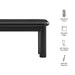 Modway Alvia 58" Oak Wood Bench in Black - dimensions and specifications