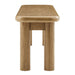 Modway Alvia 58" Oak Wood Bench in Weathered Oak - angled view