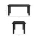 Modway Alvia 5-Piece Oak Wood Dining Table and Chairs Set in Black - dimensions and specifications 15