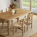 Modway Alvia 5-Piece Oak Wood Dining Table and Chairs Set in Weathered Oak - detail view