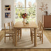 Modway Alvia 5-Piece Oak Wood Dining Table and Chairs Set in Weathered Oak - lifestyle view