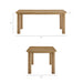 Modway Alvia 7-Piece Oak Wood Dining Table and Chairs Set in Weathered Oak - dimensions and specifications 12