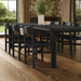 Modway Alvia 7-Piece Oak Wood Extendable Dining Table and Chairs Set in Black - side view