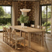 Modway Alvia 7-Piece Oak Wood Extendable Dining Table and Chairs Set in Weathered Oak - detail view