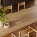 Modway Alvia 9-Piece Oak Wood Extendable Dining Table and Chairs Set in Weathered Oak - side view