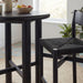 Modway Alvia 3-Piece Round Oak Wood Bar Table With Bar Stools Set in Black - side view