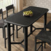 Modway Alvia 5-Piece Rectangular Oak Wood Bar Table With Bar Stools Set in Black - side view