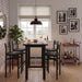 Modway Alvia 5-Piece Rectangular Oak Wood Bar Table With Bar Stools Set in Black - lifestyle view