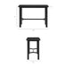 Modway Alvia 5-Piece Rectangular Oak Wood Bar Table With Bar Stools Set in Black - dimensions and specifications 15