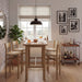 Modway Alvia 5-Piece Rectangular Oak Wood Bar Table With Bar Stools Set in Weathered Oak - lifestyle view