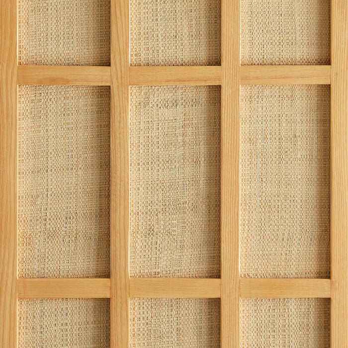 Aiko 64 Inch Tall Japandi Storage Cabinet Light Oak