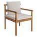 Eleni Outdoor Patio Teak Wood Rope Dining Chair Natural Sail