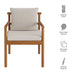 Eleni Outdoor Patio Teak Wood Rope Dining Chair Natural Sail