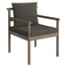 Eleni Outdoor Patio Teak Wood Rope Dining Chair Weathered Gray Flint