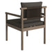 Eleni Outdoor Patio Teak Wood Rope Dining Chair Weathered Gray Flint