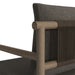 Eleni Outdoor Patio Teak Wood Rope Dining Chair Weathered Gray Flint