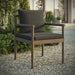 Eleni Outdoor Patio Teak Wood Rope Dining Chair Weathered Gray Flint