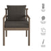 Eleni Outdoor Patio Teak Wood Rope Dining Chair Weathered Gray Flint