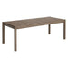 Eleni 89-Inch Outdoor Patio Teak Wood Dining Table Weathered Gray