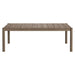 Eleni 89-Inch Outdoor Patio Teak Wood Dining Table Weathered Gray