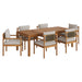 Eleni 7 Piece Outdoor Patio Teak Wood Dining Set by Modway - view 16