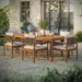 Eleni 7 Piece Outdoor Patio Teak Wood Dining Set by Modway - product label