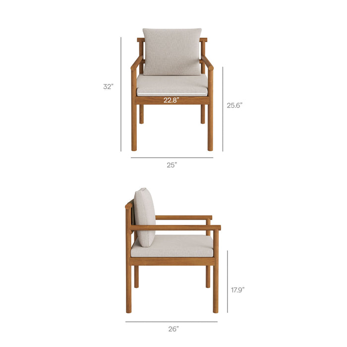 Eleni 7 Piece Outdoor Patio Teak Wood Dining Set by Modway - view 18