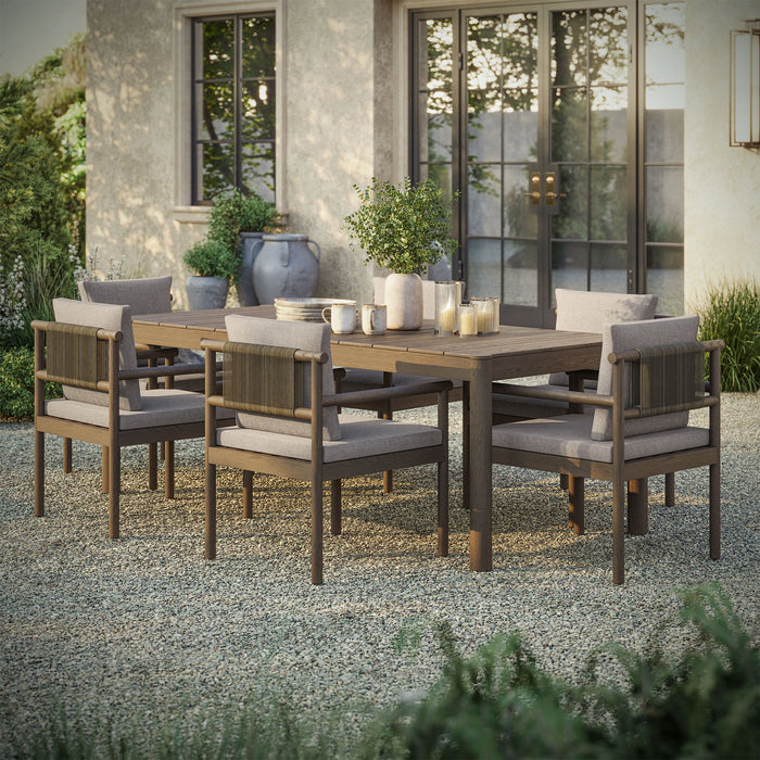 Eleni 7 Piece Outdoor Patio Teak Wood Dining Set by Modway - view 29