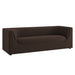 Hilda 86" Curved Back Performance Velvet Sofa Chocolate Brown
