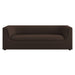 Hilda 86" Curved Back Performance Velvet Sofa Chocolate Brown