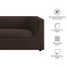 Hilda 86" Curved Back Performance Velvet Sofa Chocolate Brown