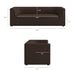 Hilda 86" Curved Back Performance Velvet Sofa Chocolate Brown