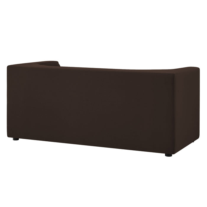 Hilda 67" Curved Back Performance Velvet Loveseat Chocolate Brown