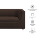 Hilda 67" Curved Back Performance Velvet Loveseat Chocolate Brown