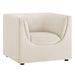 Hilda Curved Back Performance Velvet Armchair Alabaster