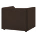Hilda Curved Back Performance Velvet Armchair Chocolate Brown