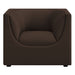 Hilda Curved Back Performance Velvet Armchair Chocolate Brown