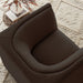 Hilda Curved Back Performance Velvet Armchair Chocolate Brown