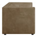 Hilda 86" Curved Back Vegan Leather Sofa Mushroom
