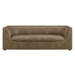 Hilda 86" Curved Back Vegan Leather Sofa Mushroom